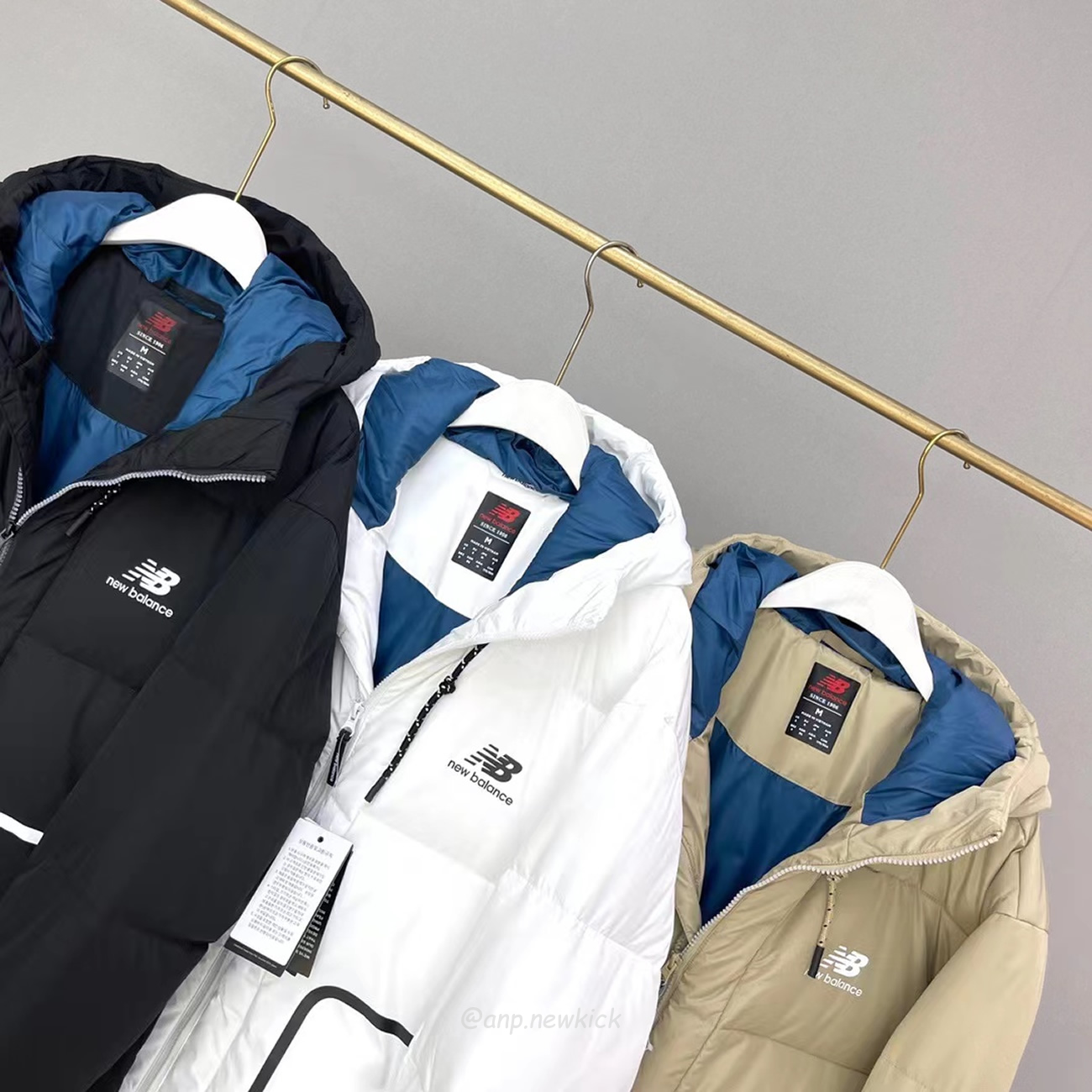 New Balance Nb Thickened Warm Down Jacket White Beige Black (5) - www.newkick.vip